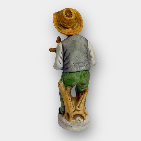 Vintage Chalkware Religious Figurine Statue – Folk Art Collectible (Cracked) - Picture 3 of 12